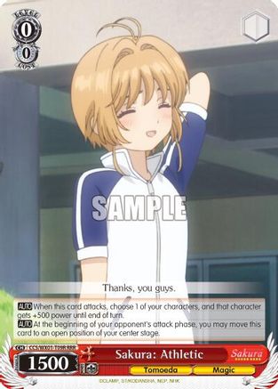 Sakura: Athletic (RRR) (CCS/WX01-T09R RRR) - Cardcaptor Sakura: Clear Card
