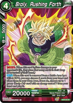 Broly, Rushing Forth (SD8-03) - Destroyer Kings Foil