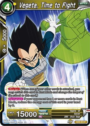 Vegeta, Time to Fight (SD8-08) - Destroyer Kings Foil