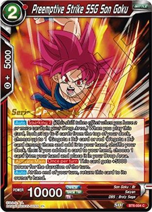 Preemptive Strike SSG Son Goku (BT6-004_PR) - Destroyer Kings PreRelease Cards