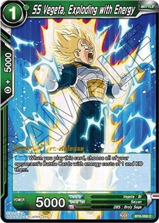 SS Vegeta, Exploding with Energy (BT6-056_PR) - Destroyer Kings PreRelease Cards