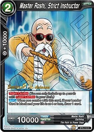 Master Roshi, Strict Instructor (BT6-110_PR) - Destroyer Kings PreRelease Cards