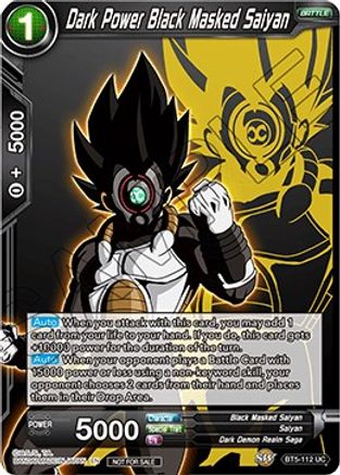 Dark Power Black Masked Saiyan (Event Pack 3 - 2019) (BT5-112_PR) - Promotion Cards