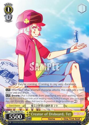 Creator of Disboard, Tet (NGL/S58-E014 C) - No Game No Life