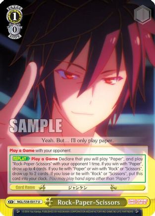 Rock-Paper-Scissors (NGL/S58-E017 U) - No Game No Life