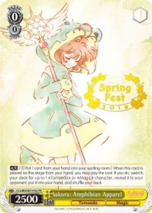 Sakura: Amphibian Apparel (Spring Fest 2019) (CCS/BSF2019-02 PR) - Bushiroad Event Cards