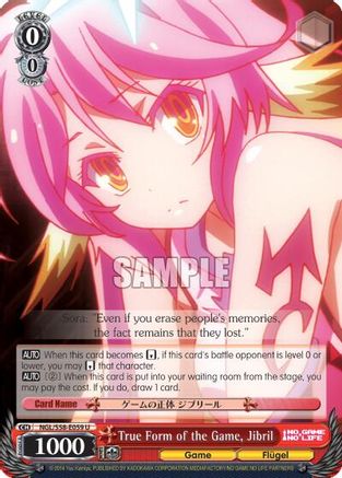 True Form of the Game, Jibril (NGL/S58-E059 U) - No Game No Life