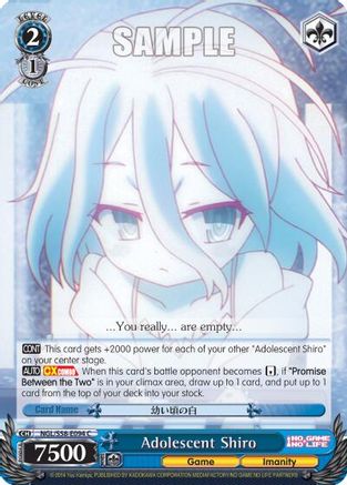 Adolescent Shiro (NGL/S58-E094 C) - No Game No Life