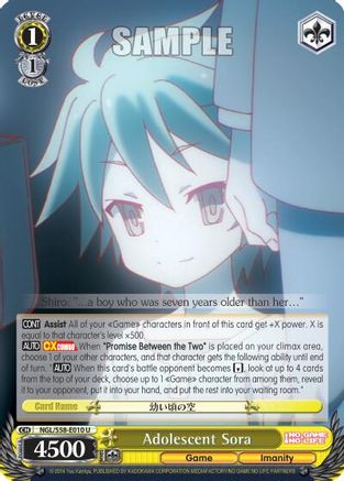 Adolescent Sora (NGL/S58-E010 U) - No Game No Life