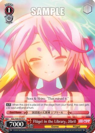Flugel in the Library, Jibril (NGL/S58-E070 C) - No Game No Life