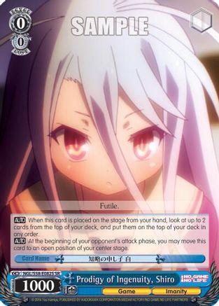 Prodigy of Ingenuity, Shiro (SR) (NGL/S58-E082S SR) - No Game No Life