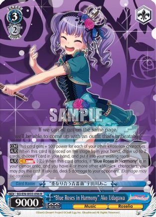 "Blue Roses in Harmony" Ako Udagawa (BD/EN-W03-096 R) - BanG Dream! Girls Band Party! MULTI LIVE
