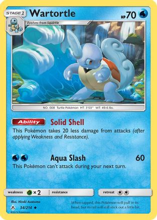 Wartortle 034/214  SM  Unbroken Bonds - Uncommon