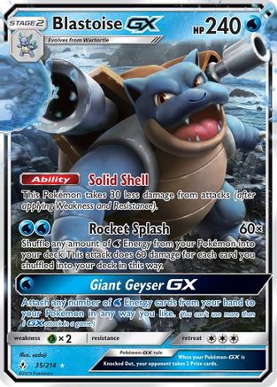 Blastoise GX 035/214  - Holofoil SM  Unbroken Bonds - Ultra Rare