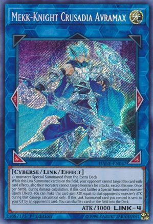 Mekk-Knight Crusadia Avramax (DANE-EN047) - Dark Neostorm 1st Edition