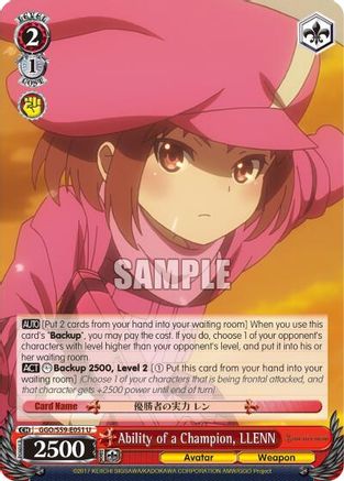 Ability of a Champion, LLENN (GGO/S59-E051 U) - Gun Gale Online
