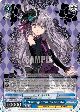 "Onstage" Yukina Minato (BD/EN-W03-097 R) - BanG Dream! Girls Band Party! MULTI LIVE
