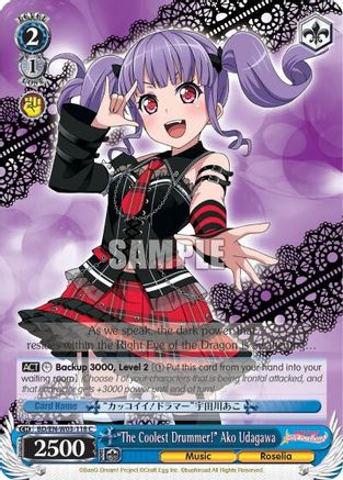 "The Coolest Drummer!" Ako Udagawa (BD/EN-W03-118 C) - BanG Dream! Girls Band Party! MULTI LIVE
