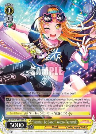 "Worries, Be Gone!" Kokoro Tsurumaki (BD/EN-W03-006 R) - BanG Dream! Girls Band Party! MULTI LIVE