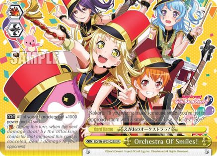 Orchestra Of Smiles! (SR) (BD/EN-W03-023S SR) - BanG Dream! Girls Band Party! MULTI LIVE