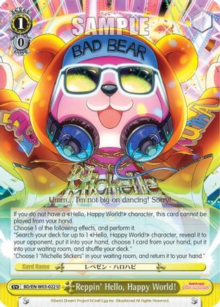 Reppin' Hello, Happy World! (BD/EN-W03-022 U) - BanG Dream! Girls Band Party! MULTI LIVE