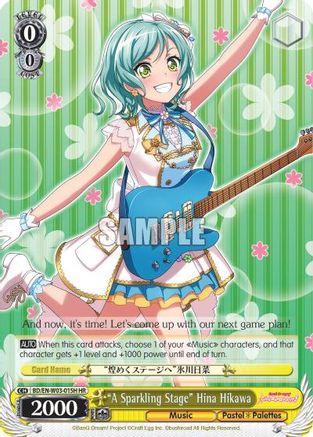 "A Sparkling Stage" Hina Hikawa (HR) (BD/EN-W03-015H HR) - BanG Dream! Girls Band Party! MULTI LIVE