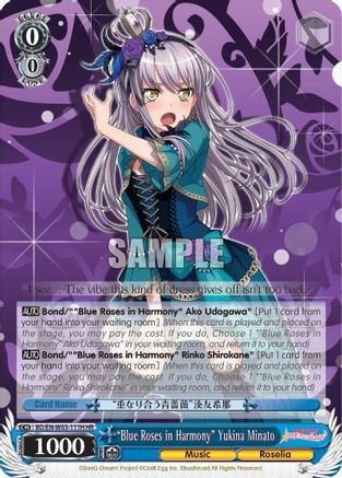 "Blue Roses in Harmony" Yukina Minato (HR) (BD/EN-W03-111H HR) - BanG Dream! Girls Band Party! MULTI LIVE