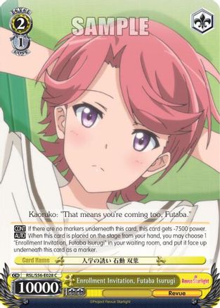 Enrollment Invitation, Futaba Isurugi (RSL/S56-E028 C) - Revue Starlight