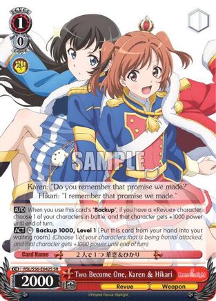 Two Become One, Karen & Hikari (SR) (RSL/S56-E042S SR) - Revue Starlight