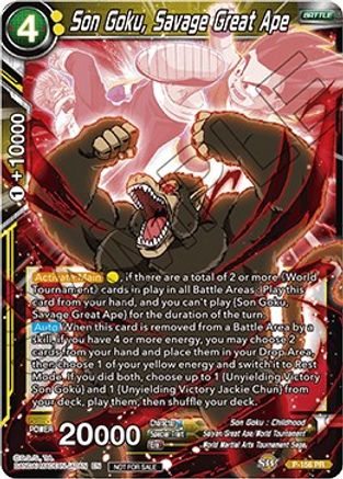 Son Goku, Savage Great Ape (Power Booster) (P-156) - Promotion Cards