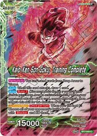 Son Goku // Kaio-Ken Son Goku, Training Complete (BT7-050) - Assault of the Saiyans Foil
