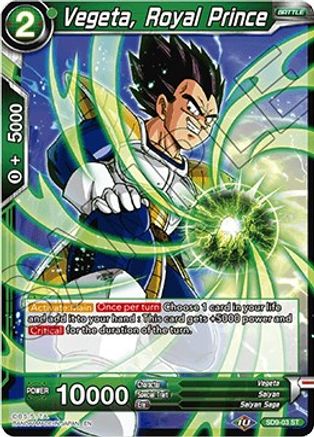Vegeta, Royal Prince (SD9-03) - Assault of the Saiyans Foil