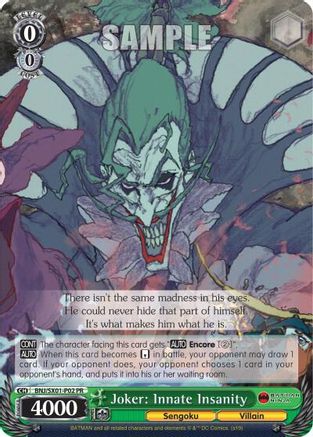 Joker: Innate Insanity (BNJ/SX01-P02 PR) - Batman Ninja