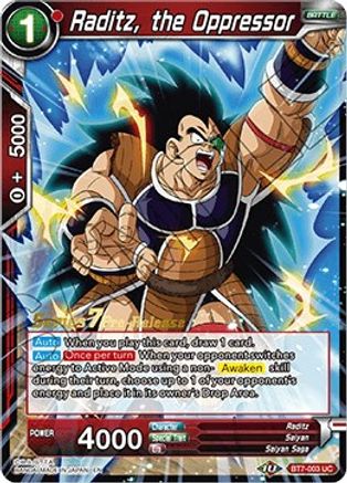 Raditz, the Oppressor (BT7-003_PR) - Assault of the Saiyans PreRelease Cards