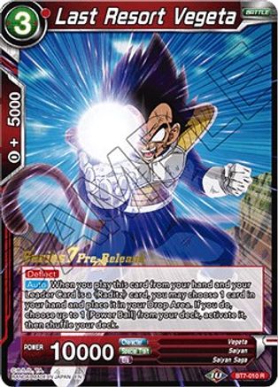 Last Resort Vegeta (BT7-010_PR) - Assault of the Saiyans PreRelease Cards