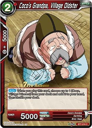 Coco's Grandpa, Village Oldster (BT7-016_PR) - Assault of the Saiyans PreRelease Cards
