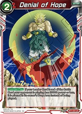 Denial of Hope (BT7-023_PR) - Assault of the Saiyans PreRelease Cards