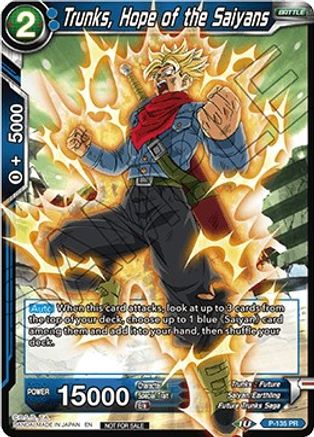 Trunks, Hope of the Saiyans (Series 7 Super Dash Pack) (P-135) - Promotion Cards