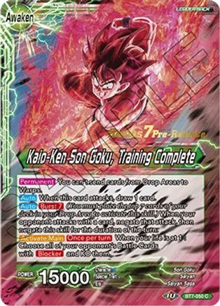 Son Goku // Kaio-Ken Son Goku, Training Complete (BT7-050_PR) - Assault of the Saiyans PreRelease Cards