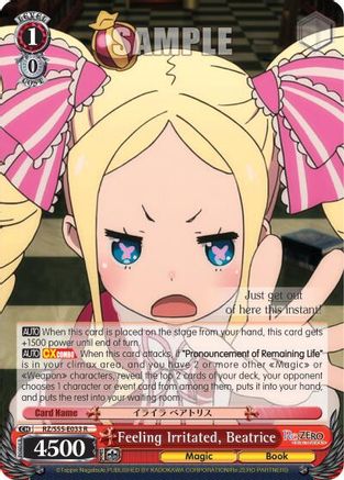Feeling Irritated, Beatrice (RZ/S55-E033 R) - Re:ZERO Vol.2
