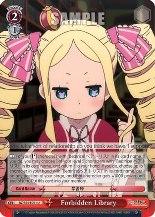 Forbidden Library (RZ/S55-E051 U) - Re:ZERO Vol.2