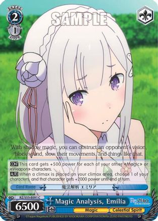Magic Analysis, Emilia (RZ/S55-E091 C) - Re:ZERO Vol.2