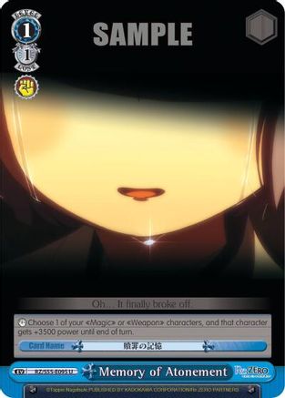 Memory of Atonement (RZ/S55-E095 U) - Re:ZERO Vol.2