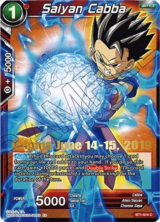 Saiyan Cabba (Origins 2019) (BT1-014) - Tournament Promotion Cards