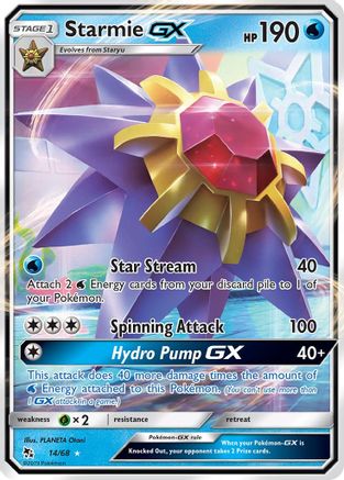 Starmie GX 014/68  - Holofoil Hidden Fates - Ultra Rare