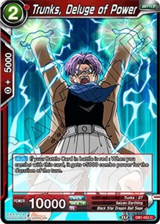 Trunks, Deluge of Power (DB1-003) - Draft Box 04  Dragon Brawl