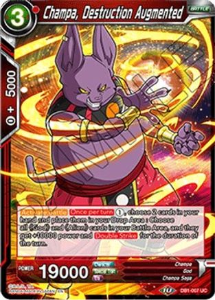 Champa, Destruction Augmented (DB1-007) - Draft Box 04  Dragon Brawl Foil