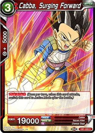 Cabba, Surging Forward (DB1-009) - Draft Box 04  Dragon Brawl