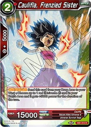 Caulifla, Frenzied Sister (DB1-010) - Draft Box 04  Dragon Brawl