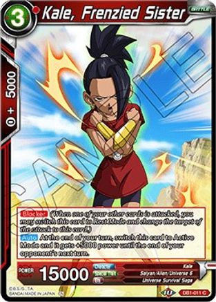 Kale, Frenzied Sister (DB1-011) - Draft Box 04  Dragon Brawl Foil